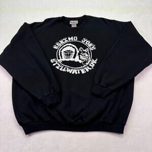 Eskimo Joe’s Stillwater OK Logo Black Pullover Sweatshirt Size XL Vintage 1995